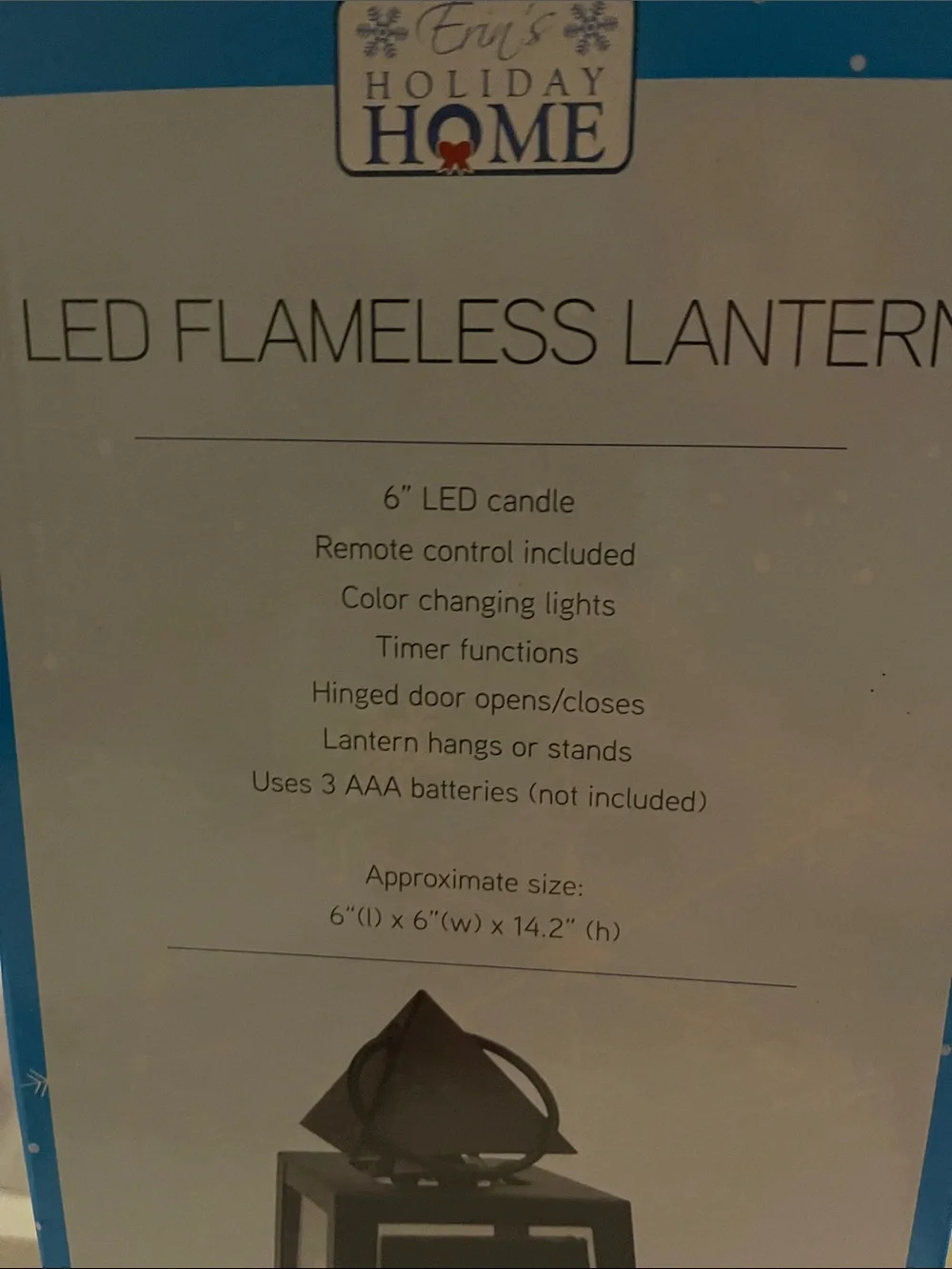 LED Flameless Lantern - Black